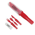 Red Plastic Utensil Set